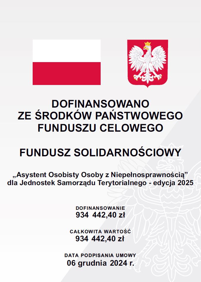 Plakat Asysten Osobisty Dofinansowanie